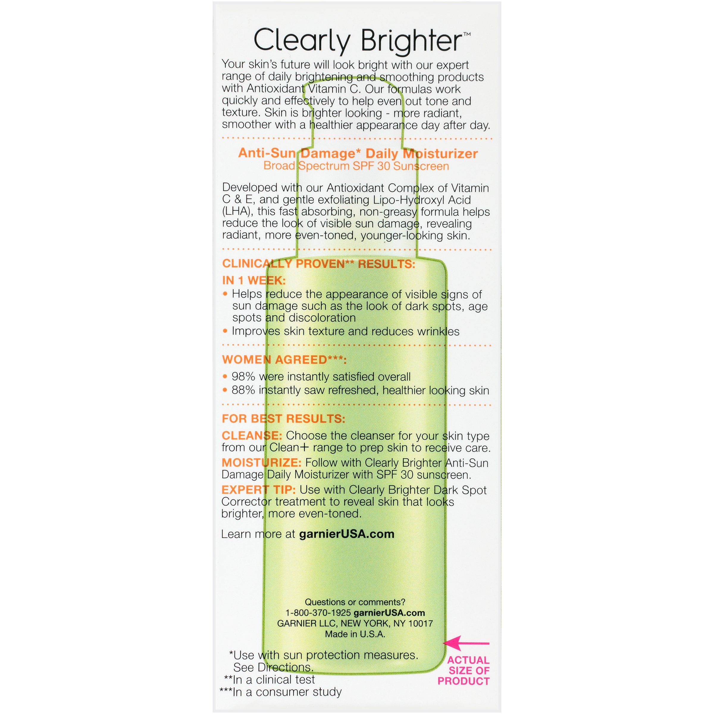Garnier SkinActive SPF 30 Face Moisturizer with Vitamin C, 2.5 fl. oz.